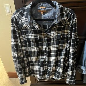 Black and white plaid flannel